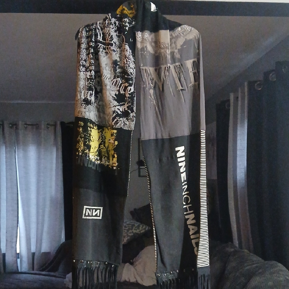 Nine Inch Nails Graphic Scarf Handmade.